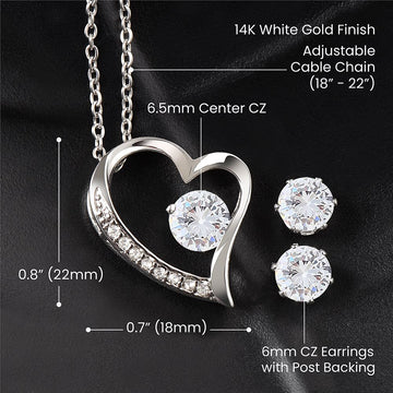Valentine's Day Crack - Forever Love Necklace & Earring Gift Set
